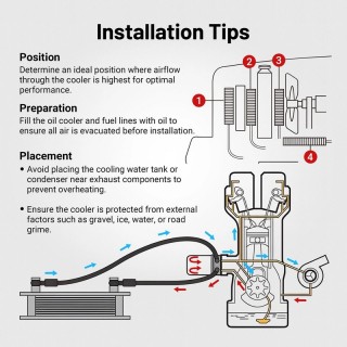 Универсален маслен радиатор 7 реда -10 AN