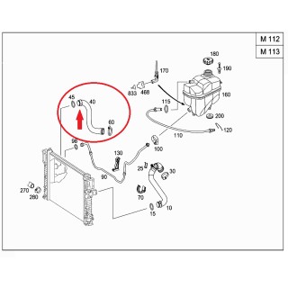 Маркуч за радиатора Mercedes E-Class, CLS
