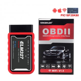 Безжичен уред за диагностика на автомобила OBDII ELM327, WiFi, iOS, Android