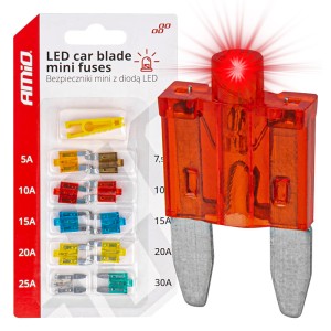 Мини предпазители за кола с LED индикатор 10 бр.