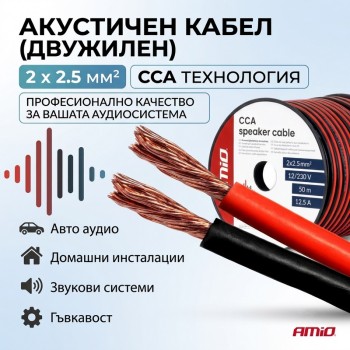 Кабел за тонколони 2 х 2.5мм2