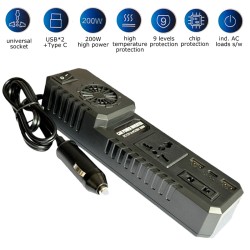 Инвертор на напрежение от 12V на 220V 200W