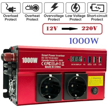 Инвертор на напрежение от 12V на 220V 1000W