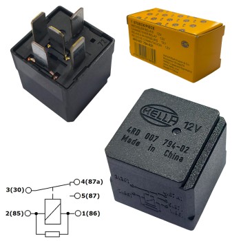 Реле с 5 пина 12V 30/20A HELLA