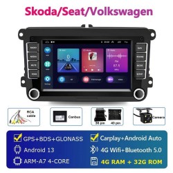 Мултимедия за VW, SKODA, SEAT с Android 13, Bluetooth, навигация