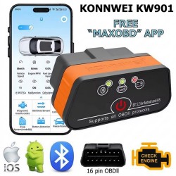 Bluetooth OBD2 диагностичен скенер Konnwei KW901, iOS, Android