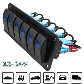 Табло за вграждане с 5 ключа 12-24V