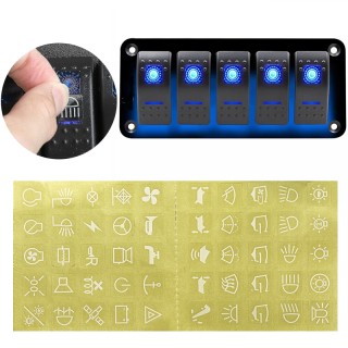 Табло за вграждане с 5 ключа 12-24V