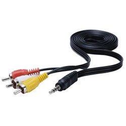 Аудио видео кабел 3 RCA към 1 жак 3.5мм
