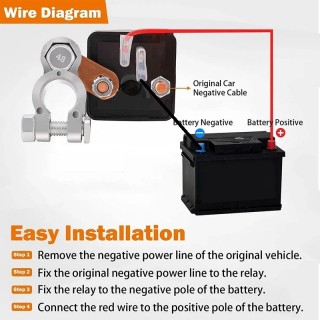 Ключ маса с дистанционно управление 12V / 24V 200A