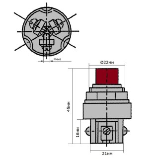 Старт бутон универсален 12V 24V