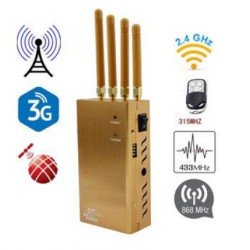 Портативен заглушител за GSM, Wireless връзки и 3G мрежи GPS