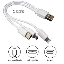 USB кабел за зареждане 3 в 1