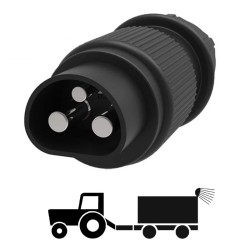 Универсална мъжка букса с 3 пина - 25А