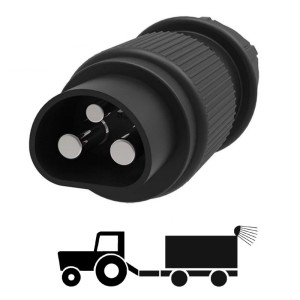 Универсална мъжка букса с 3 пина - 25А 