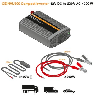 Инвертор на напрежение от 12V на 220V 300W OSRAM