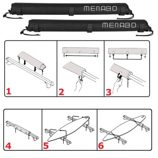 Предпазни подложки за напречни греди Menabo Windsurf Pads