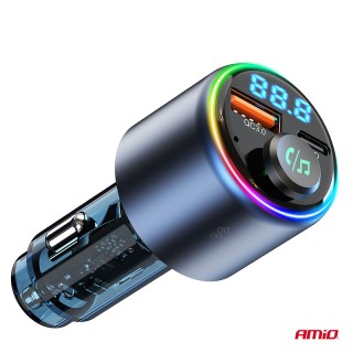 Bluetooth FM трансмитер с бързо зареждане 12V / 24V AMIO