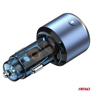 Bluetooth FM трансмитер с бързо зареждане 12V / 24V AMIO