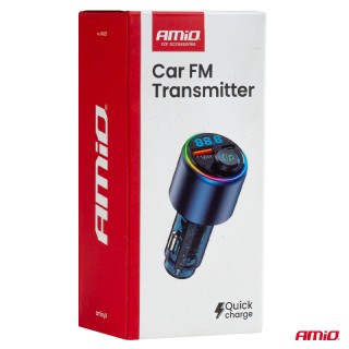 Bluetooth FM трансмитер с бързо зареждане 12V / 24V AMIO