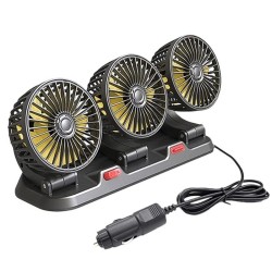 Троен вентилатор за автомобили, бусове, каравани и др. 12V