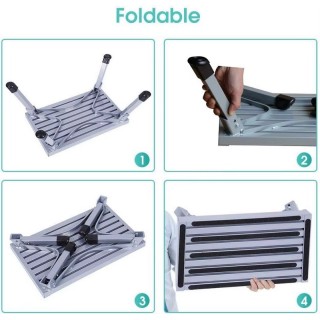 Метална сгъваема стъпенка за каравани, автомобили, гаража и дома