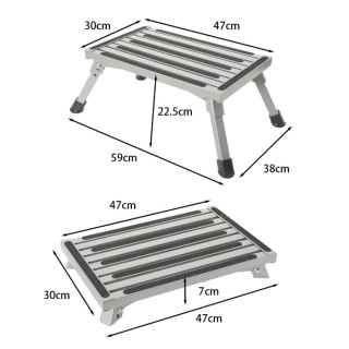 Метална сгъваема стъпенка за каравани, автомобили, гаража и дома