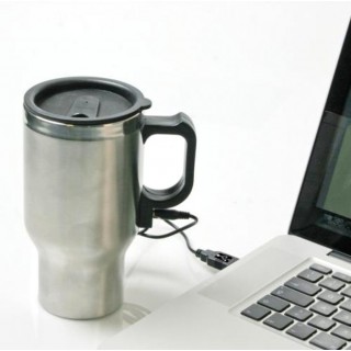 Термо чаша с нагревател 12V, USB 5V