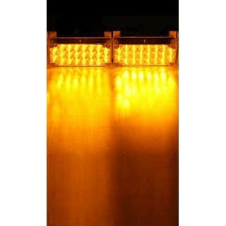 Аварийна сигнална LED лампа 12V блиц оранжева светлина