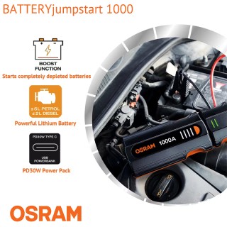 Стартиращо устройство за автомобил OSRAM BATTERYjumpstart 1000