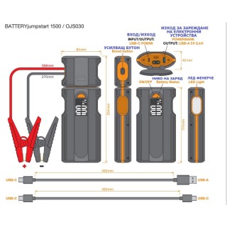 Стартиращо устройство за автомобил OSRAM BATTERYjumpstart 1500