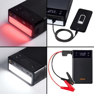 5 в 1 Стартиращо устройство за автомобил с компресор и фенер OSRAM 1000TI