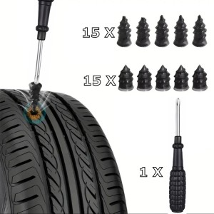 Вулканизиращи винтове за бърз ремонт на гуми 30бр + отвертка