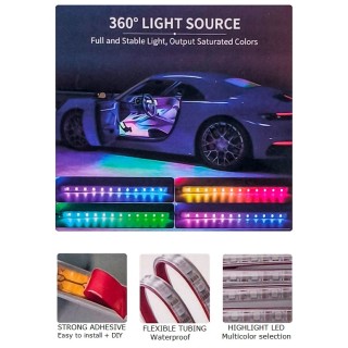 Интериорно осветление за кола LED RGB с Блутут