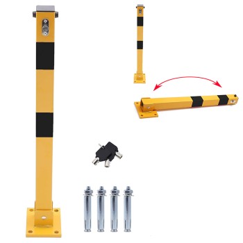 Сгъваем стоманен стълб / колче за ограничаване на паркоместа със заключване