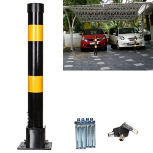 Сгъваем стоманен стълб / колче за ограничаване на паркоместа със заключване