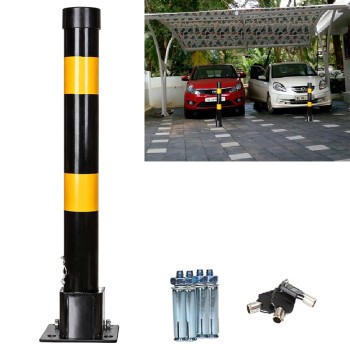 Сгъваем стоманен стълб / колче за ограничаване на паркоместа със заключване