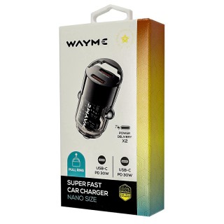 Бързо зарядно за кола USB 2 Х Type-C PD 45W 12 / 24V