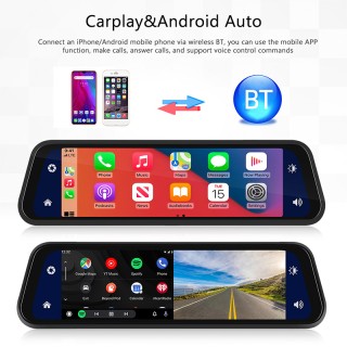 Видеорегистратор с Carplay и Android Auto и камера за паркиране