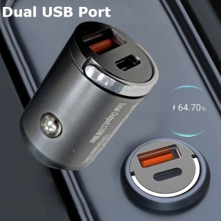 Бързо зарядно за кола USB 3.0 + Type-C 12 / 24V