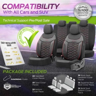 Тапицерия за кола 11 части Otom Carbon