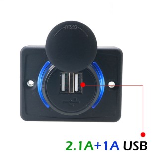 USB зарядно за два телефона 12 / 24V