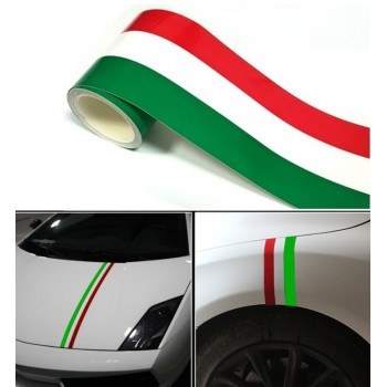 Италианско знаме стикер за кола на ролка 5 метра