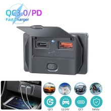 Панел за вграждане 2 в 1 USB+USB Type-C
