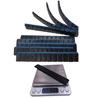 Черни лепящи тежести за баланс на гуми - 1 кутия