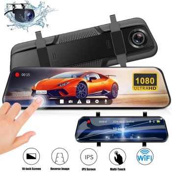 Видеорегистратор с огледало за обратно виждане с вграден монитор и камера за заден ход