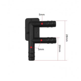Тройник за маркучи 5мм