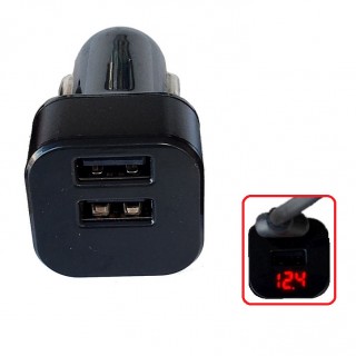 Зарядно за кола USB и волтметър 12 / 24V
