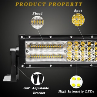 Универсален светодиоден лайтбар - дъгообразен (LED light bar) 55см