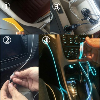 Led лед осветление за интериор на кола с блутут контрол от телефона
